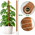 Kokosová tyč – opora pre popínavé rastliny 150 cm × 32 mm × 25 mm